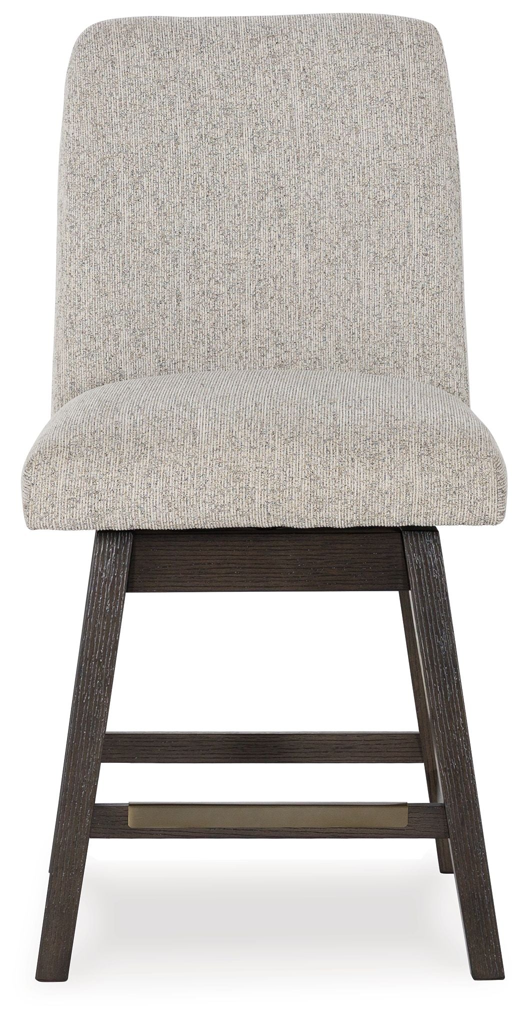 Burkhaus - Tabouret de bar pivotant rembourré beige/marron foncé (lot de 2)