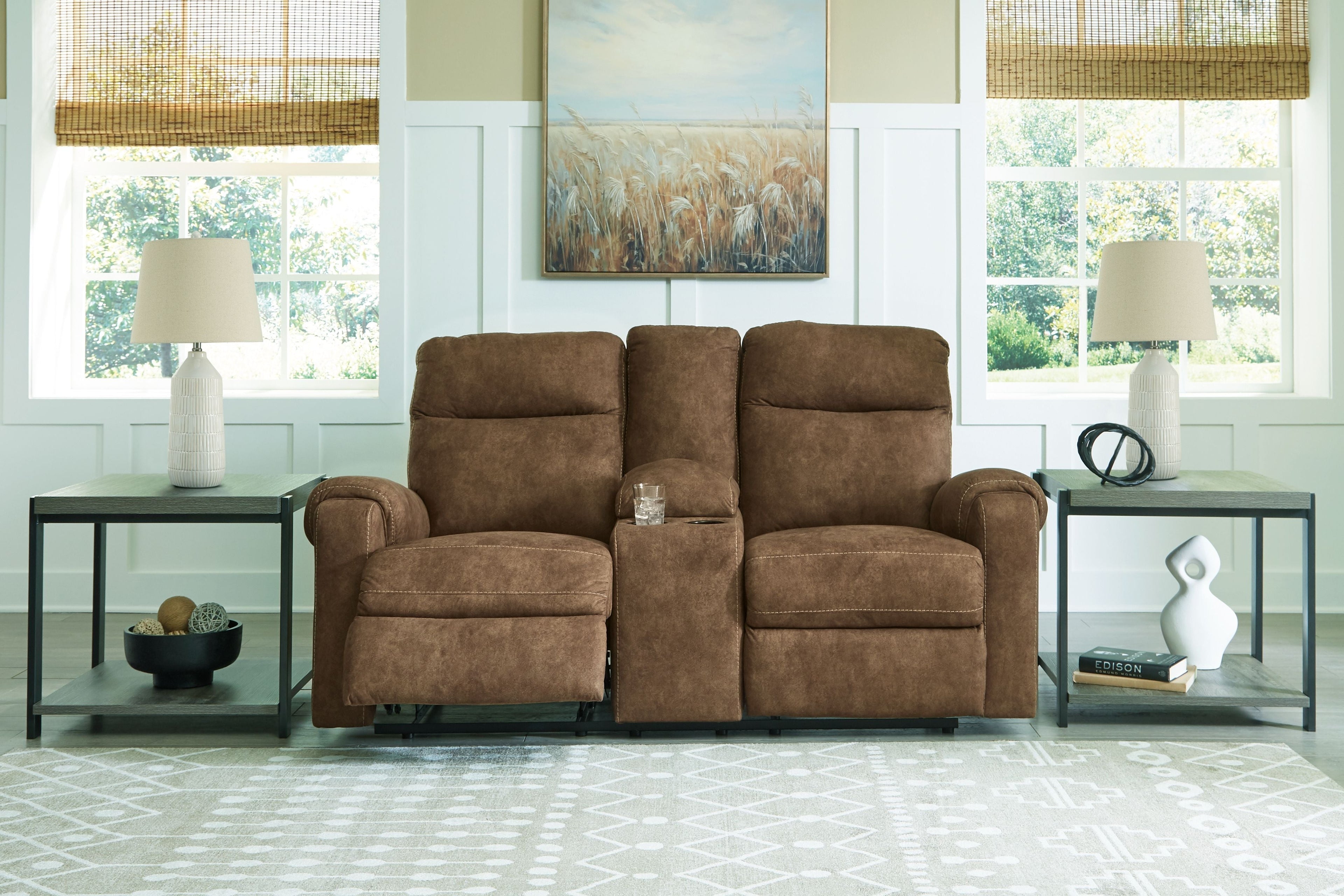 Edenwold - Brindle - Causeuse inclinable double avec console