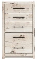 Lawroy - Naturel clair - Commode à cinq tiroirs