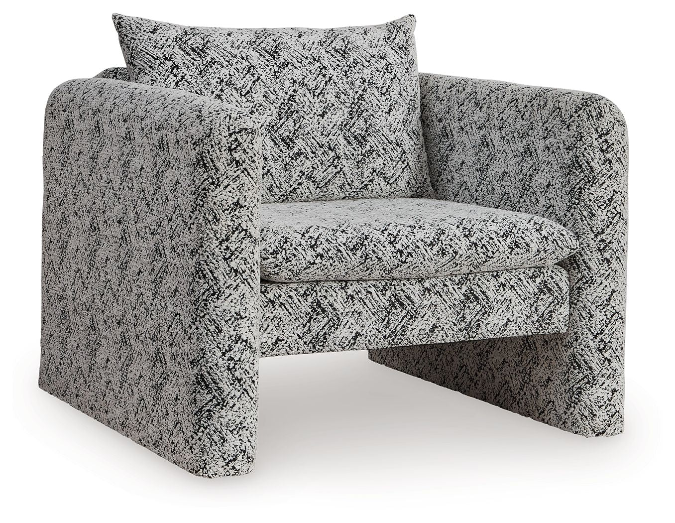 Kenbell - Noir / Blanc - Fauteuil d'appoint