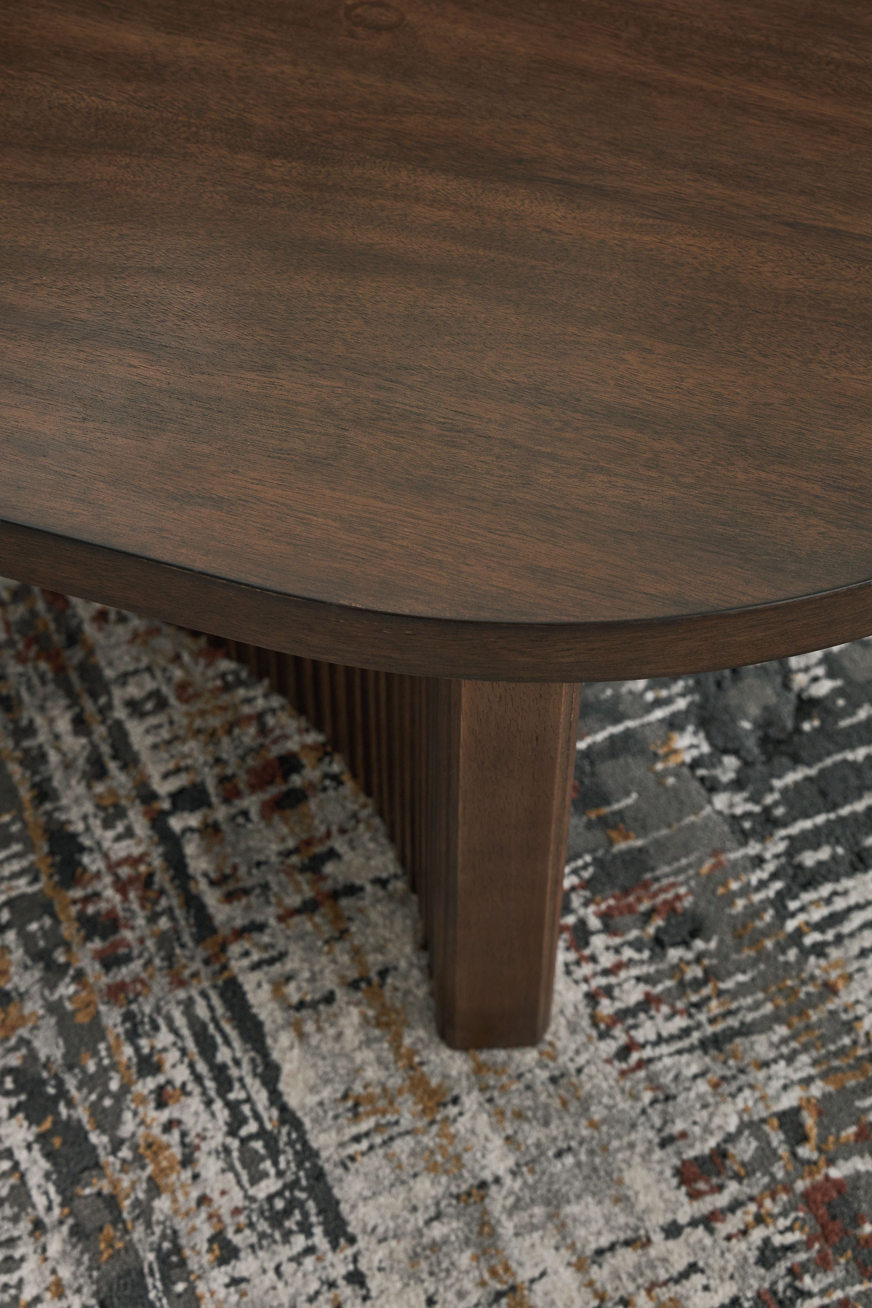 Korestone - Marron foncé - Table basse ovale