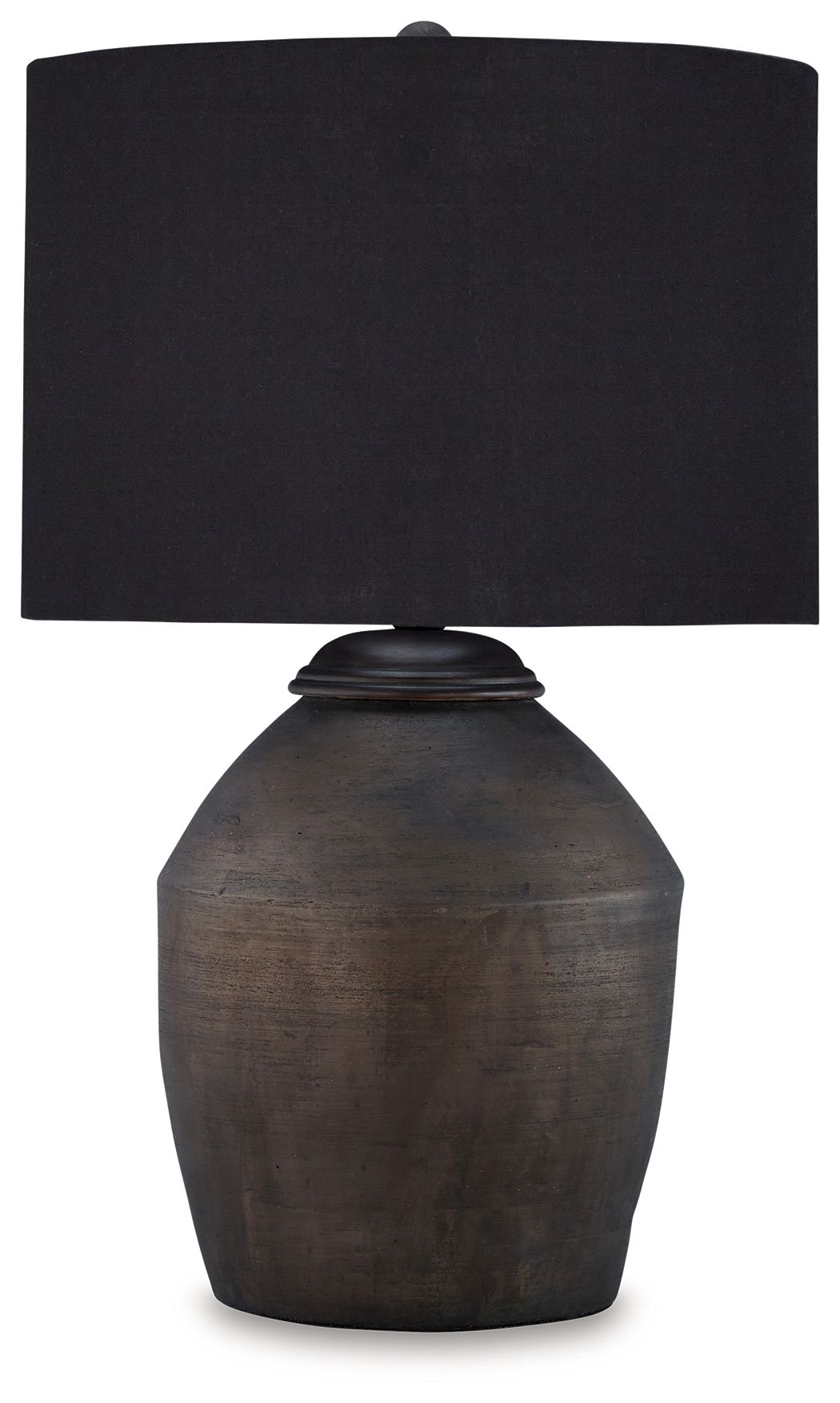Naareman - Lampe de table en terre cuite noir métallisé