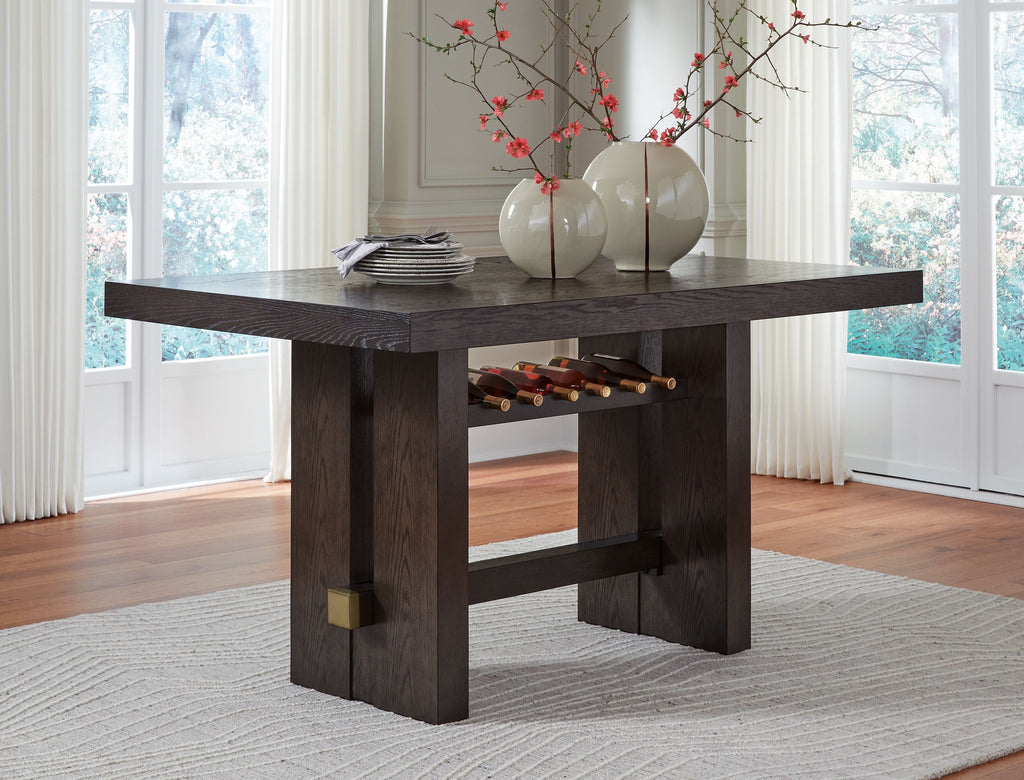 Burkhaus - Table de salle à manger rectangulaire marron foncé