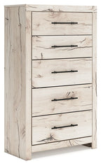 Lawroy - Naturel clair - Commode à cinq tiroirs