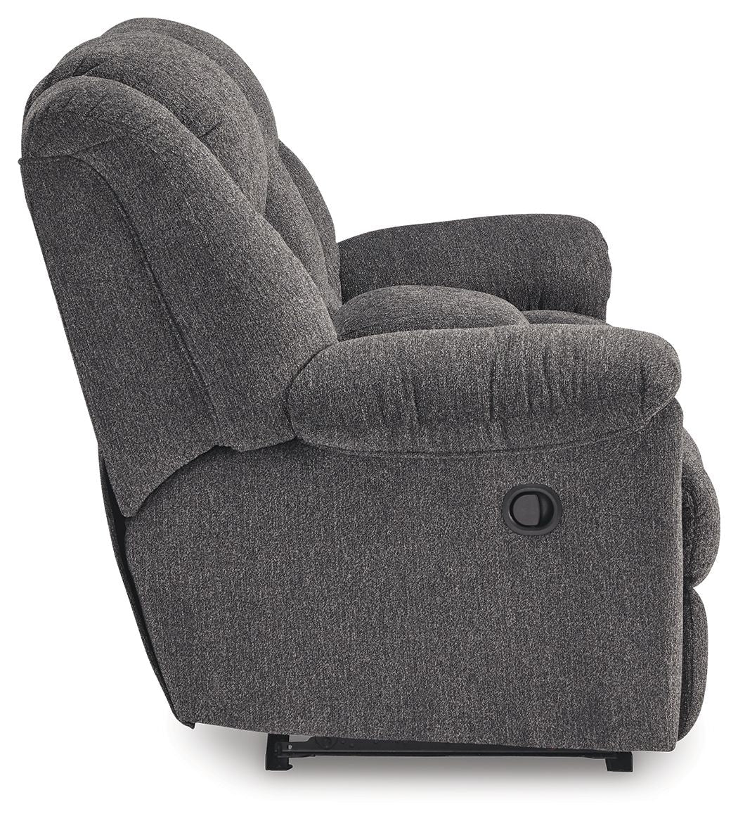 Foreside - Anthracite - Canapé double inclinable avec console