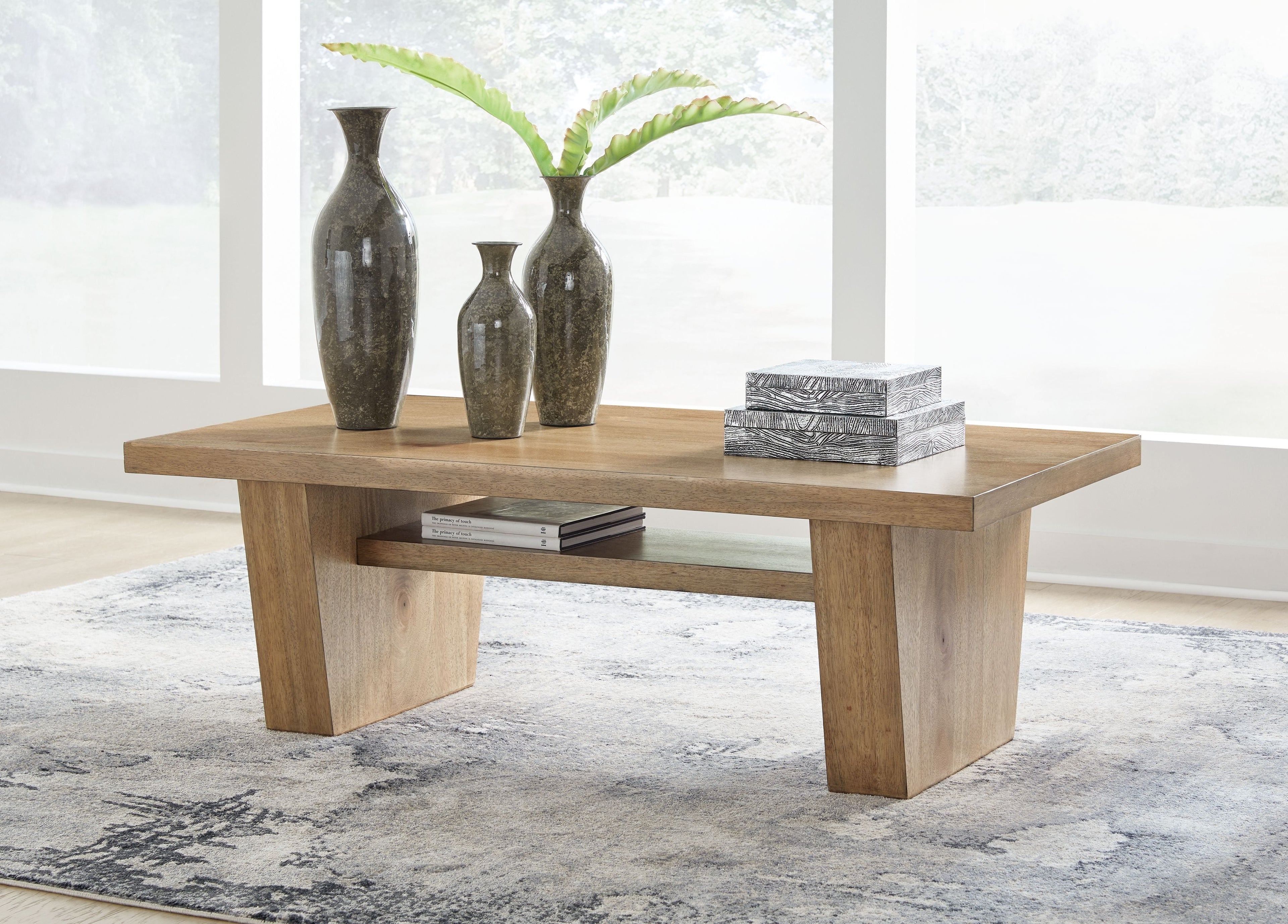 Kristiland - Marron clair - Table basse rectangulaire