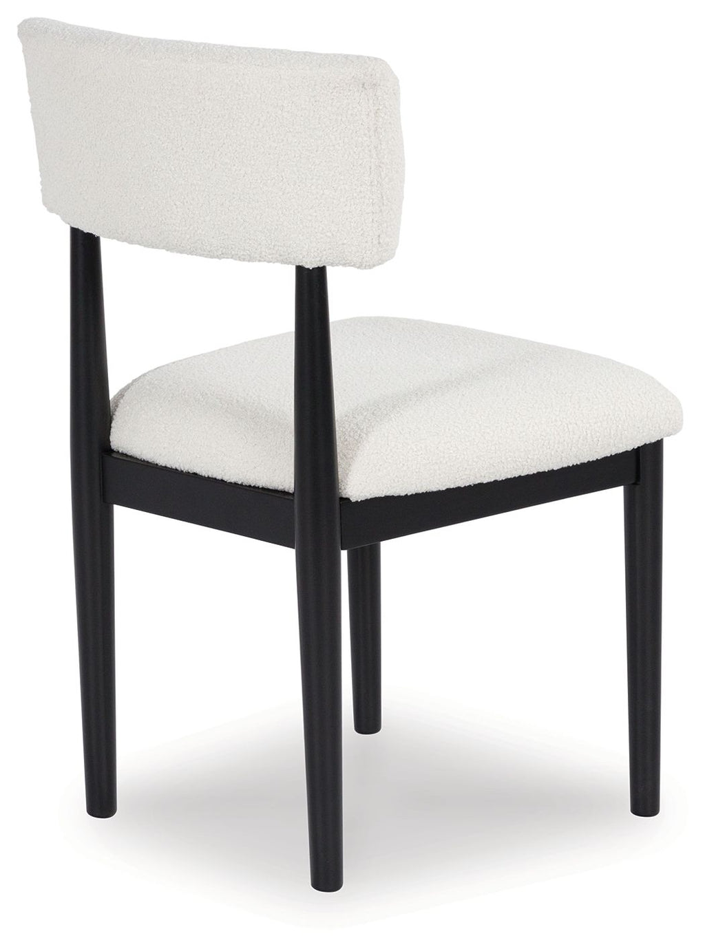 Xandrum - Blanc / Noir - Chaise de salle à manger rembourrée (lot de 2)