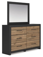 Vertani - Noir - Commode et miroir