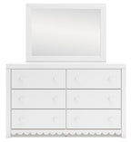 Mollviney - Blanc - Commode et miroir