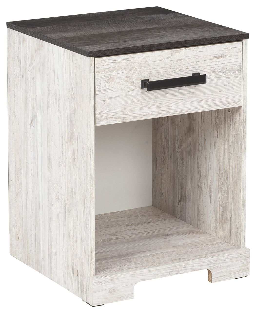 Shawburn - Blanchiment / Gris anthracite - Table de chevet à un tiroir