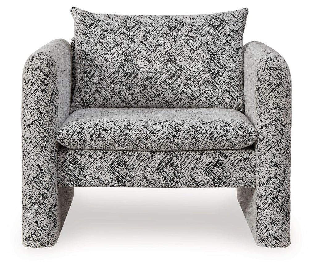 Kenbell - Noir / Blanc - Fauteuil d'appoint