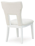 Chalanna - Blanc - Chaise de salle à manger rembourrée (lot de 2)