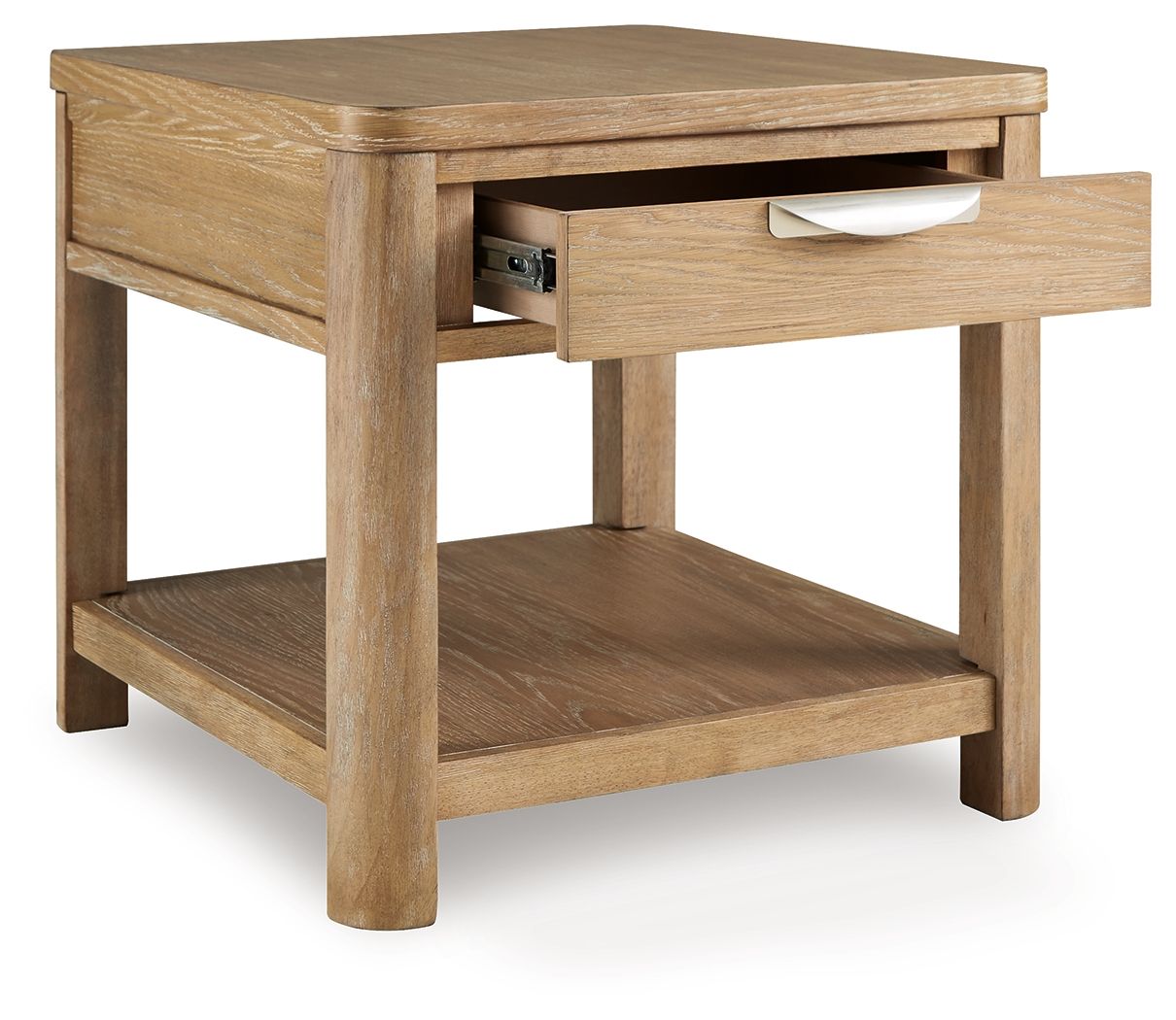 Rencott - Brun clair - Table d'appoint rectangulaire