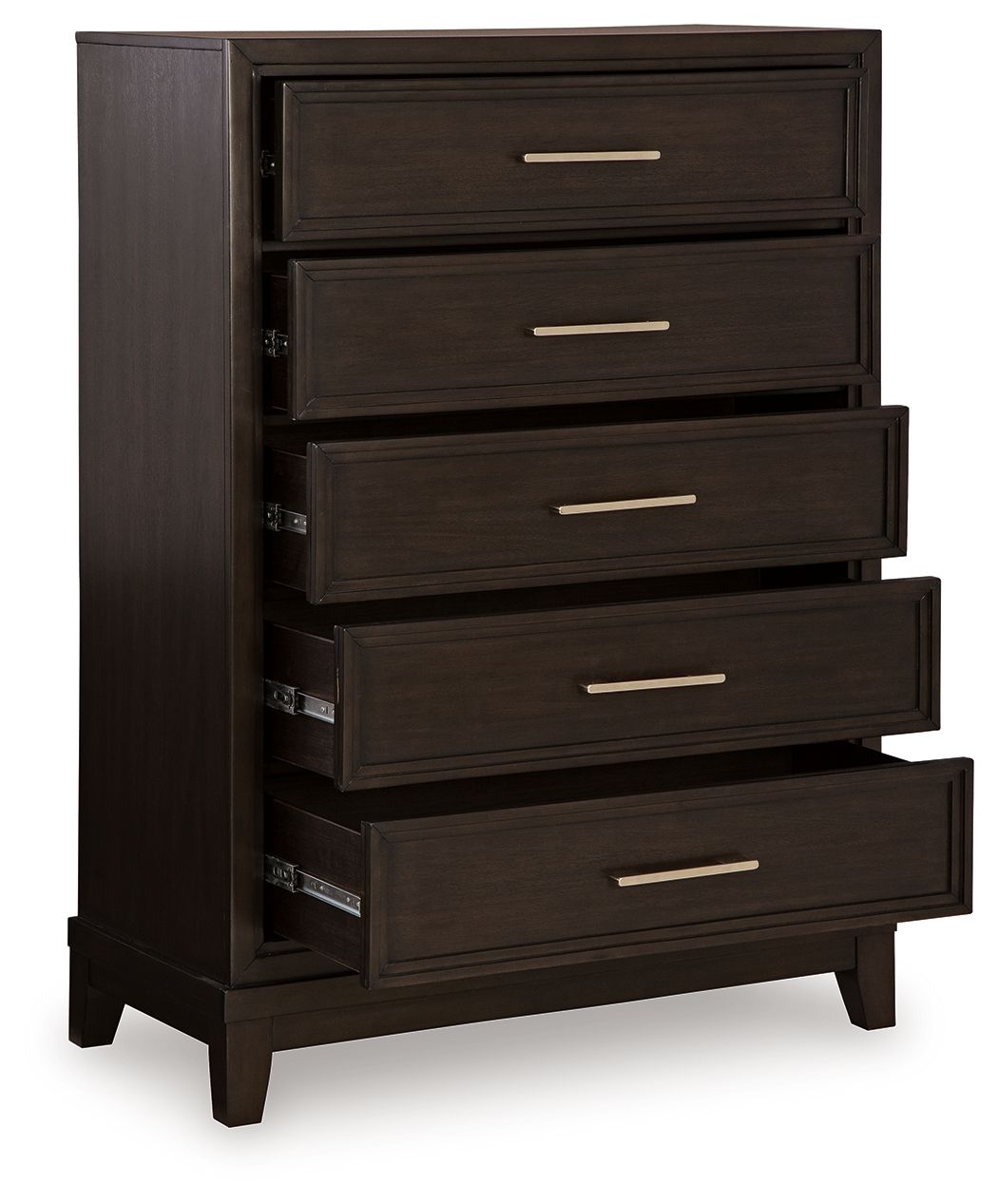 Neymorton - Brun gris foncé - Commode à cinq tiroirs