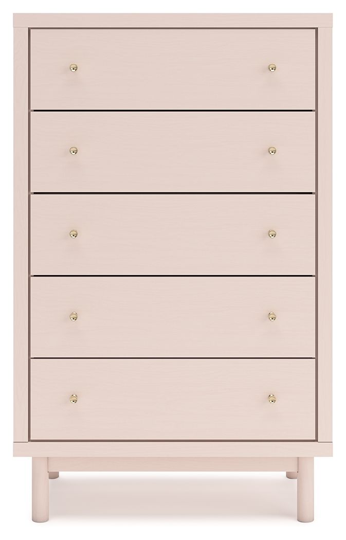 Wistenpine - Blush - Commode à cinq tiroirs