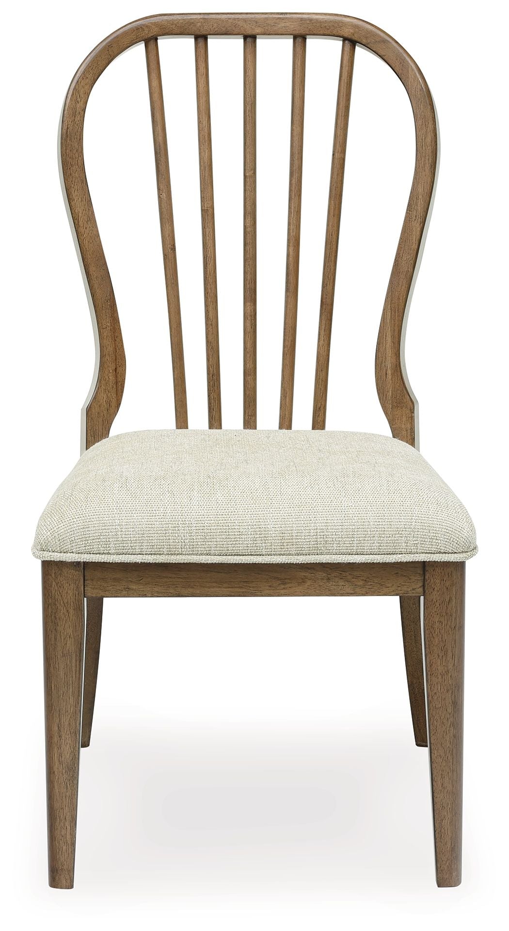 Sturlayne - Marron - Chaise de salle à manger rembourrée (lot de 2) - Dossier à fuseau