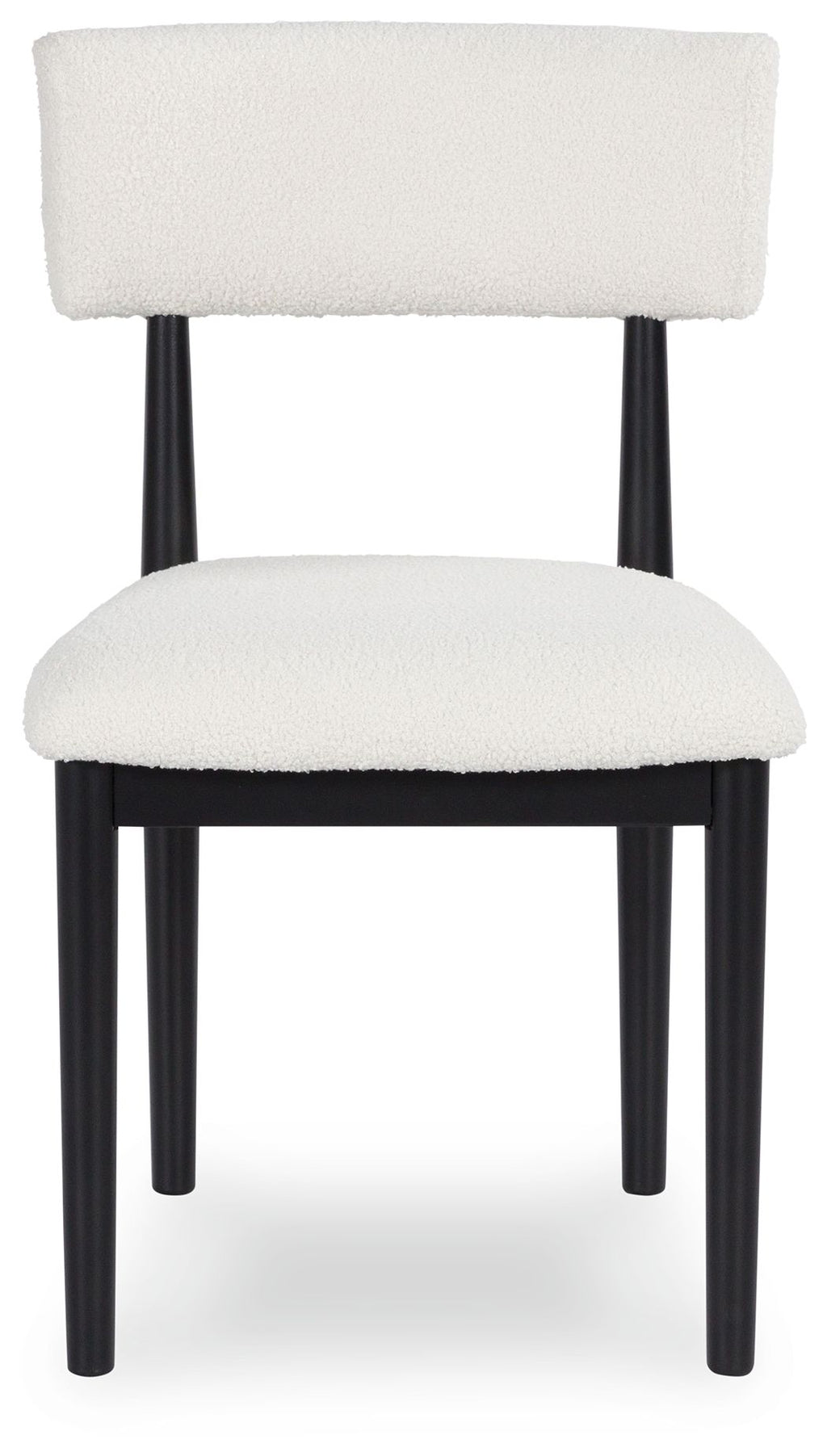 Xandrum - Blanc / Noir - Chaise de salle à manger rembourrée (lot de 2)
