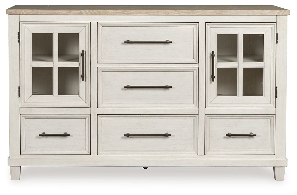 Shaybrock - Blanc antique / Marron - Commode