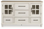 Shaybrock - Blanc antique / Marron - Commode