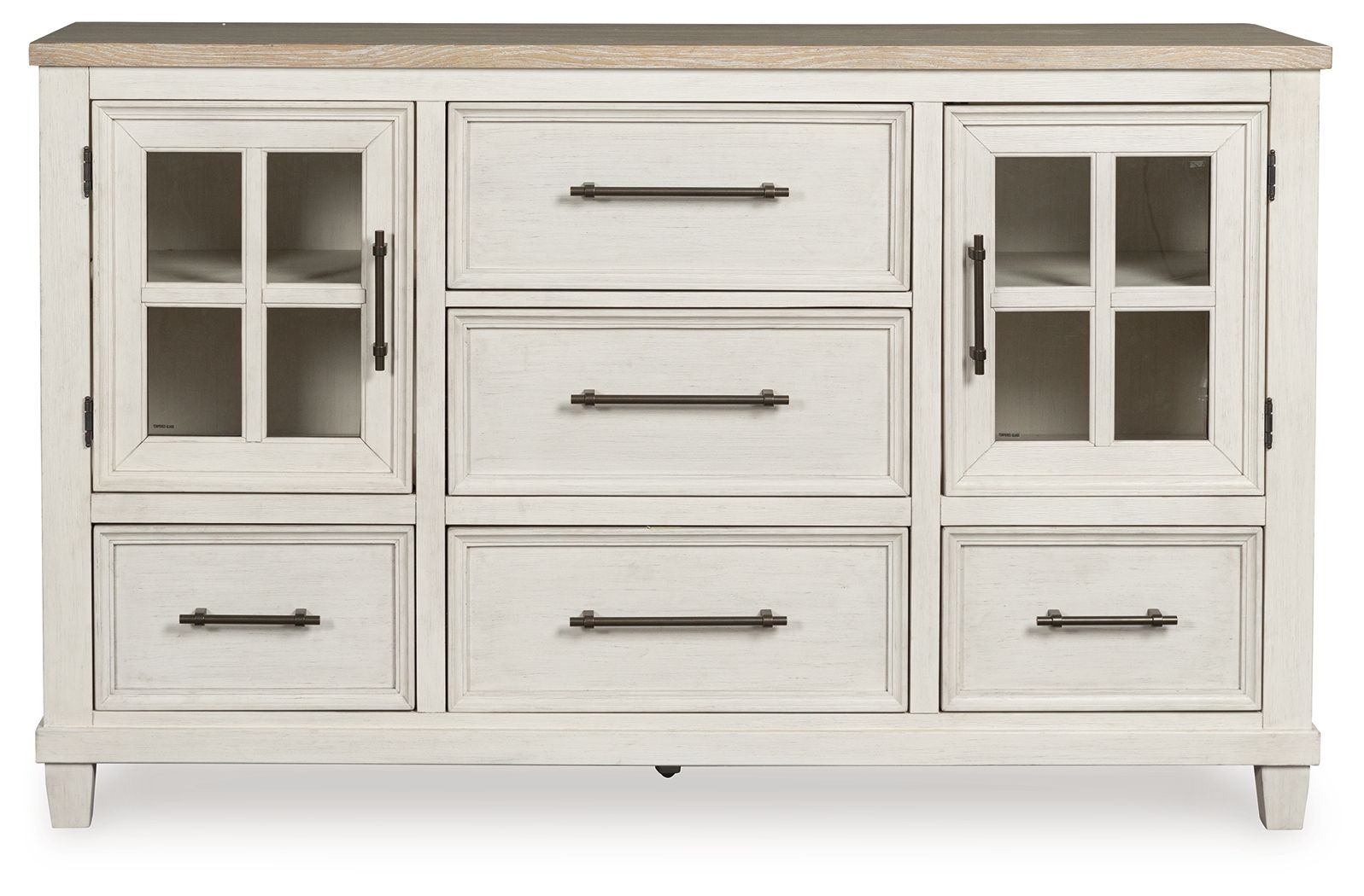 Shaybrock - Blanc antique / Marron - Commode