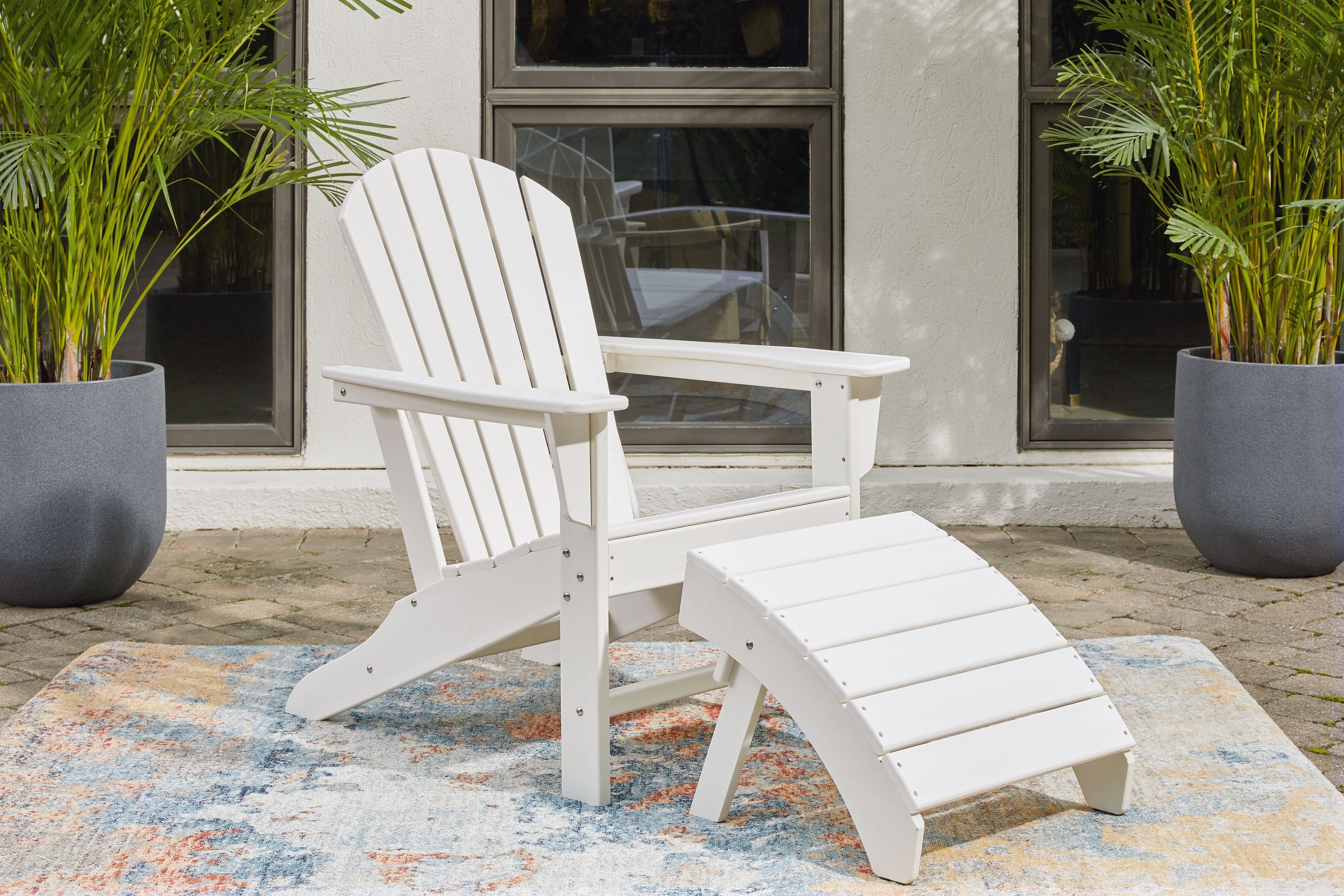 Sundown Treasure - 2 pièces - Chaise Adirondack et pouf