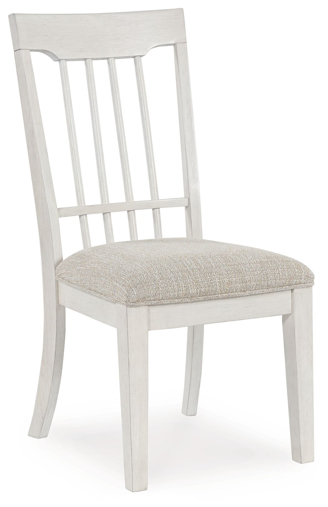 Shaybrock - Chaises de salle à manger rembourrées blanc antique/marron (lot de 2)