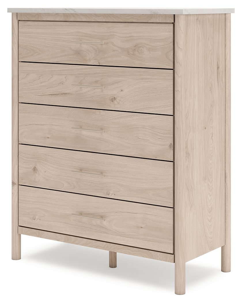 Cadmori - Commode large à cinq tiroirs