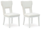 Chalanna - Blanc - Chaise de salle à manger rembourrée (lot de 2)