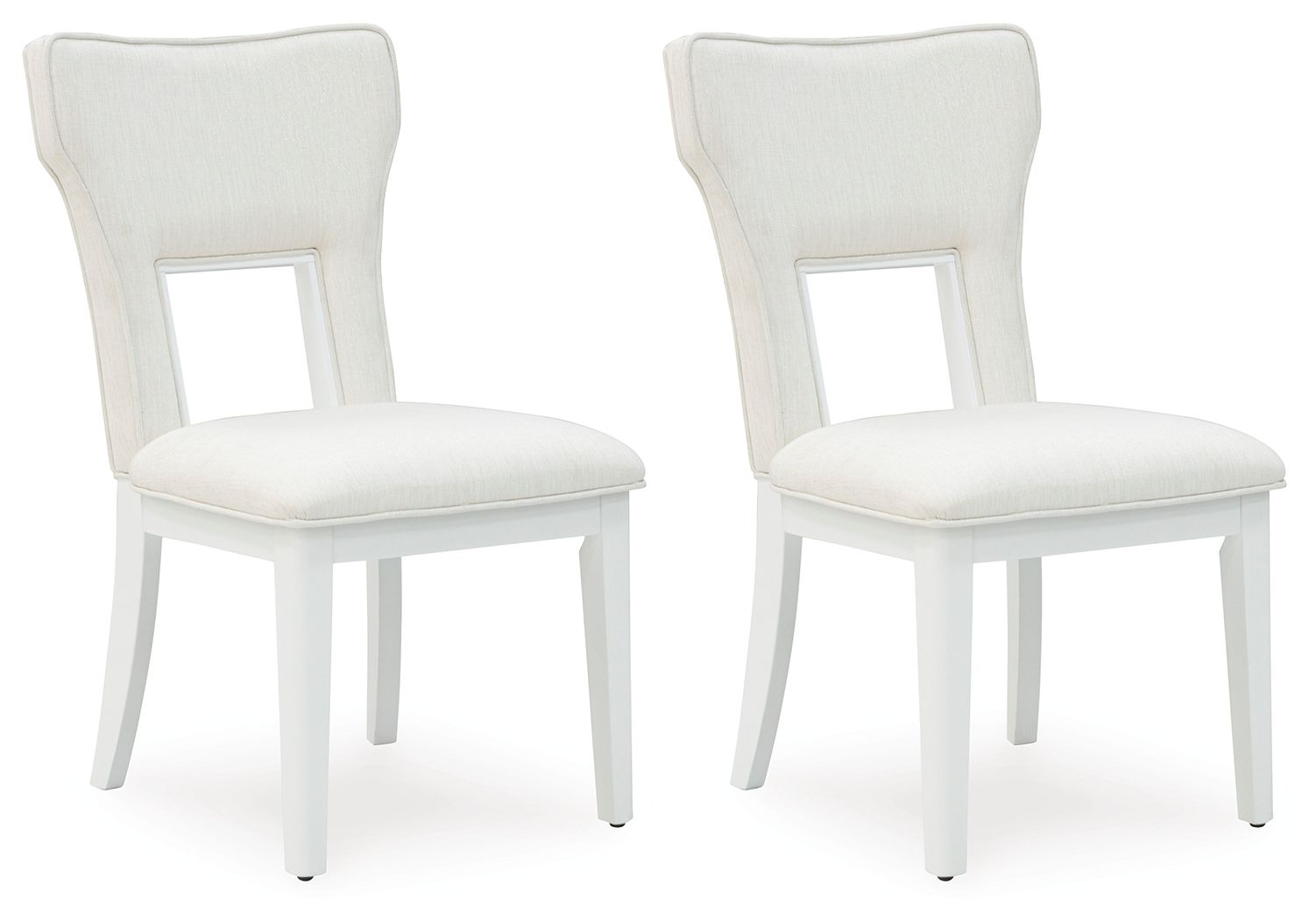 Chalanna - Blanc - Chaise de salle à manger rembourrée (lot de 2)