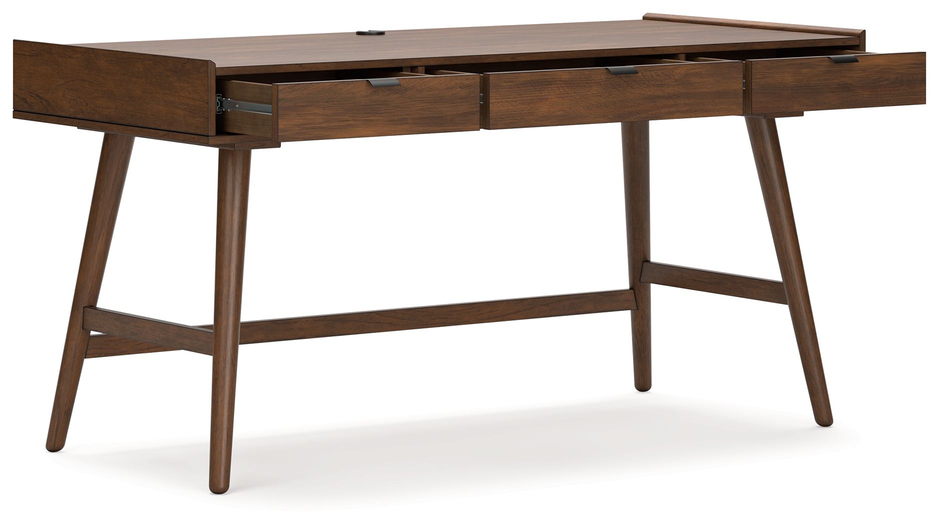 Lyncott - Marron - Ensemble 3 pièces - Bureau, chaise et bibliothèque