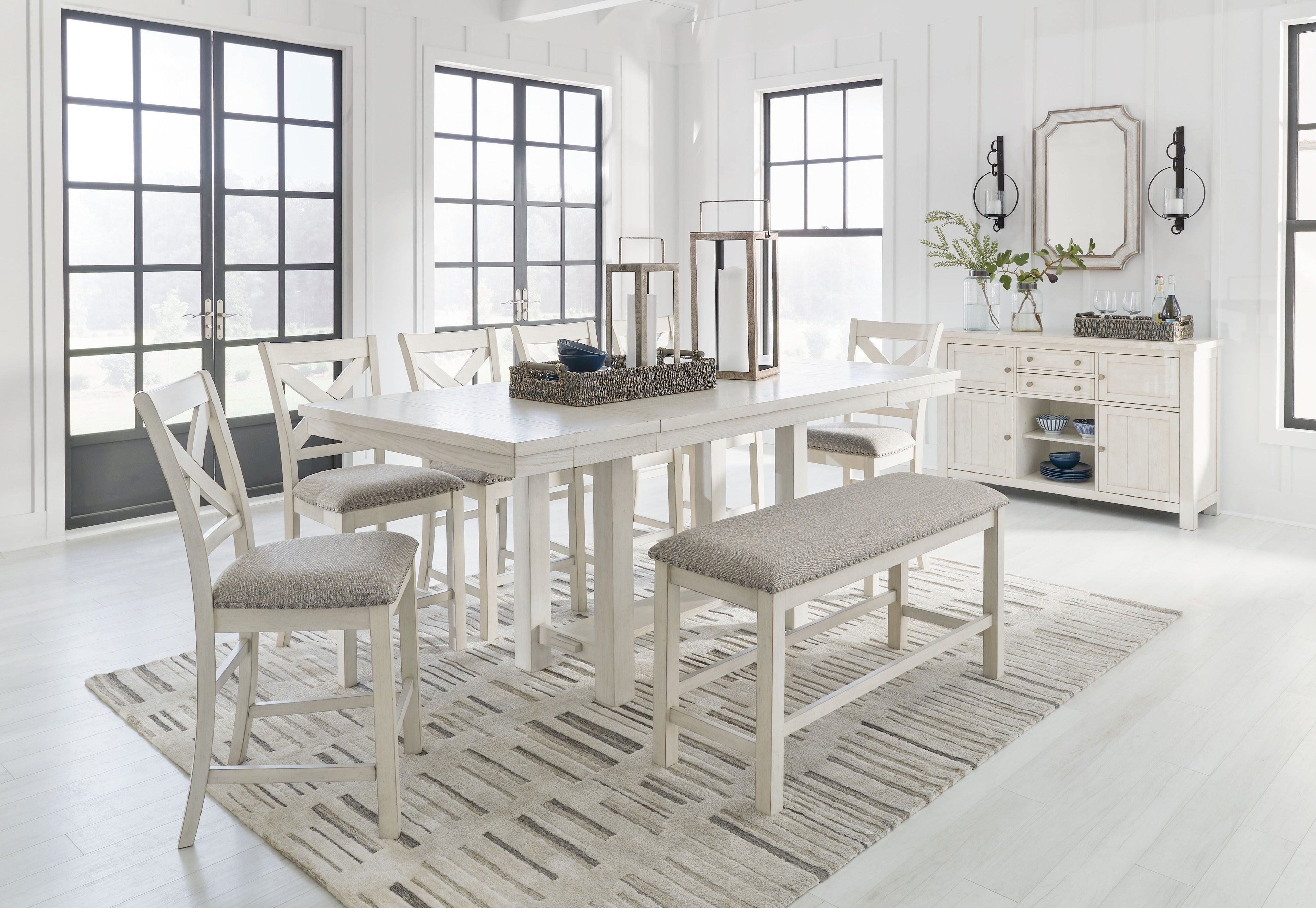 Robbinsdale - Ensemble de table à manger rectangulaire extensible à hauteur de comptoir