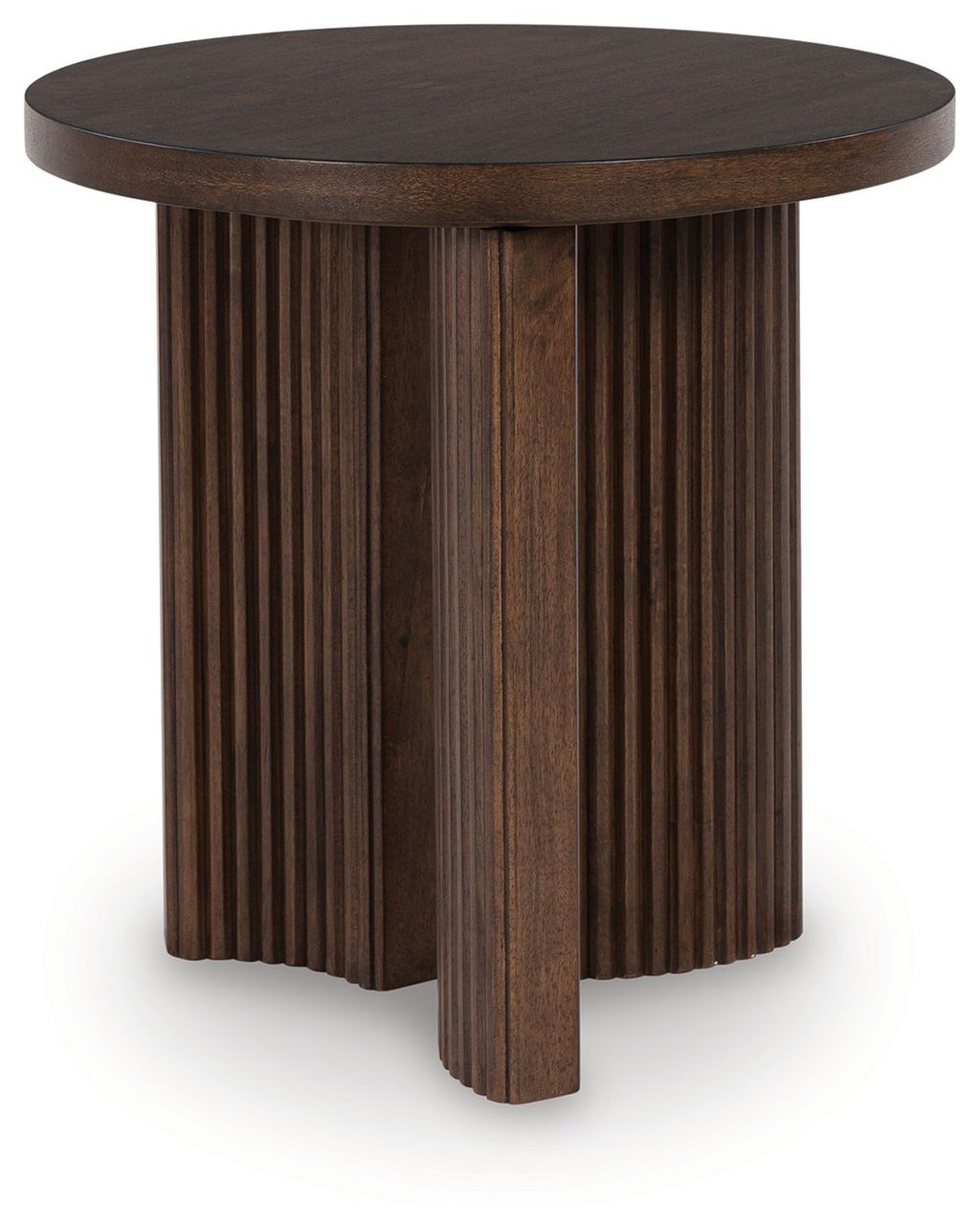 Korestone - Brun foncé - Table d'appoint ronde