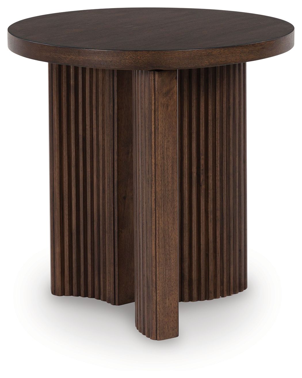 Korestone - Brun foncé - Table d'appoint ronde