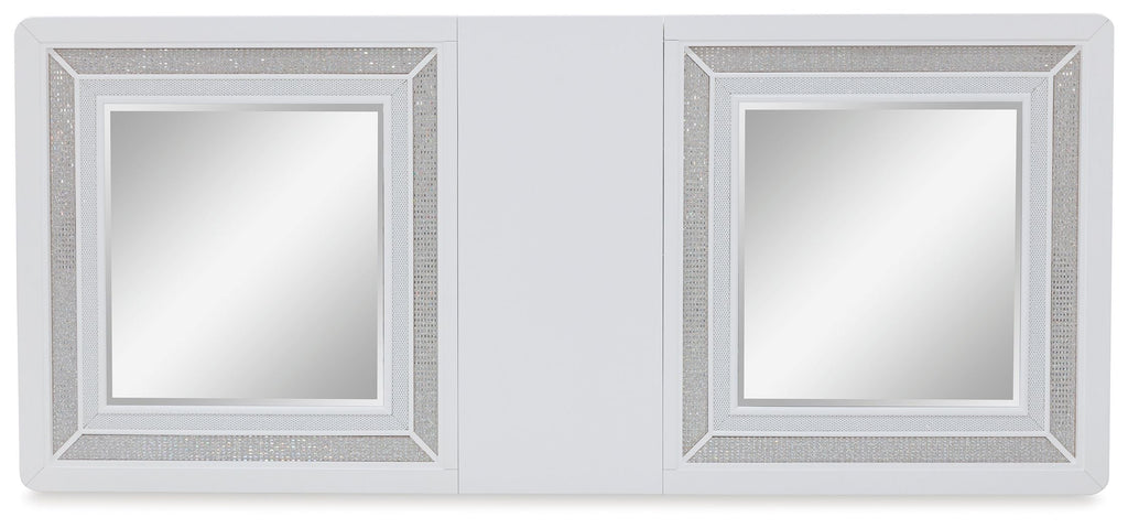 Chalanna - Blanc - Table à rallonge rectangulaire pour salle à manger