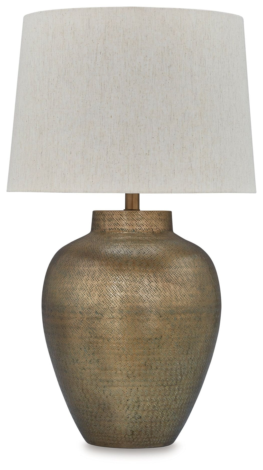 Madney - Lampe de table en métal finition or antique