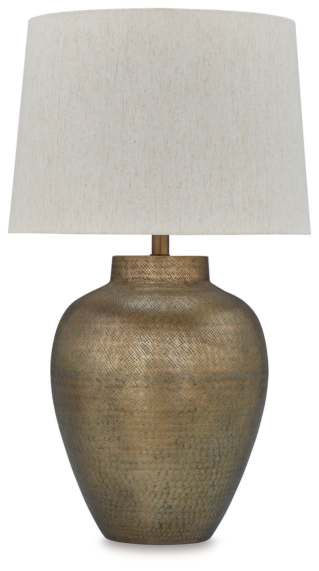 Madney - Lampe de table en métal finition or antique