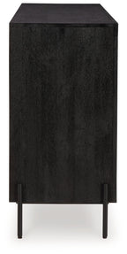 Vallisburg - Noir / Naturel - Meuble d'appoint