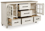 Shaybrock - Blanc antique / Marron - Commode