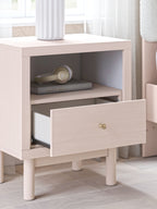 Wistenpine - Blush - Table de chevet à un tiroir