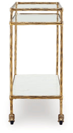Plattfield - Finition or antique - Chariot de bar