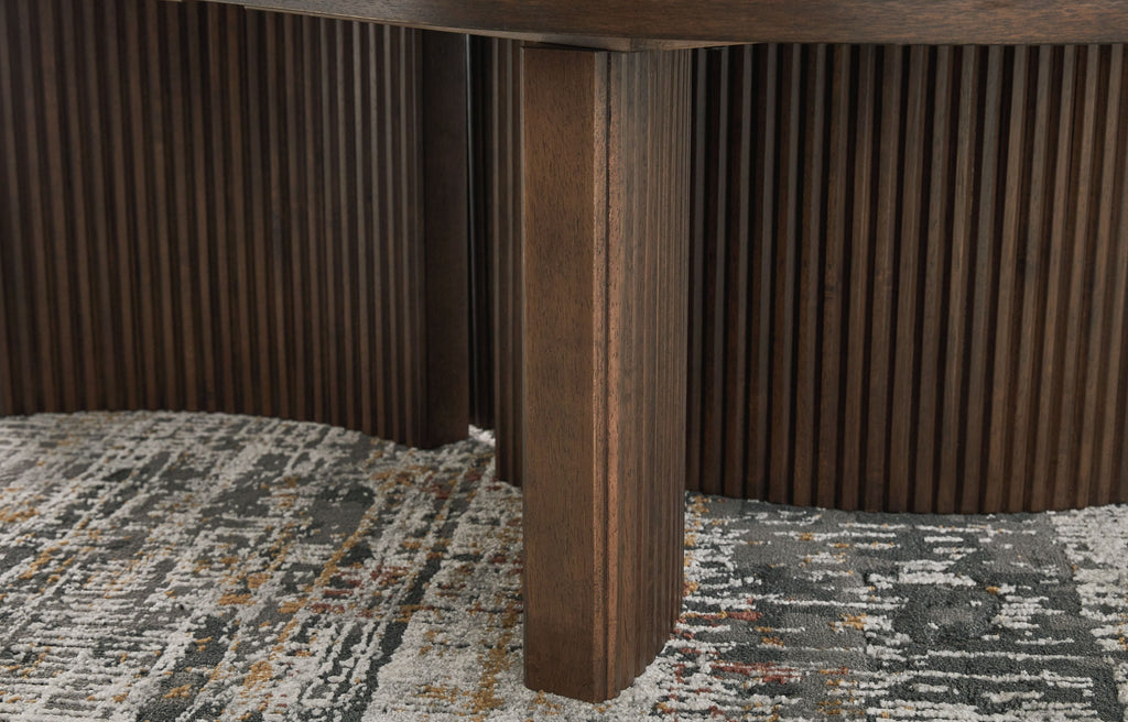 Korestone - Marron foncé - Table basse ovale