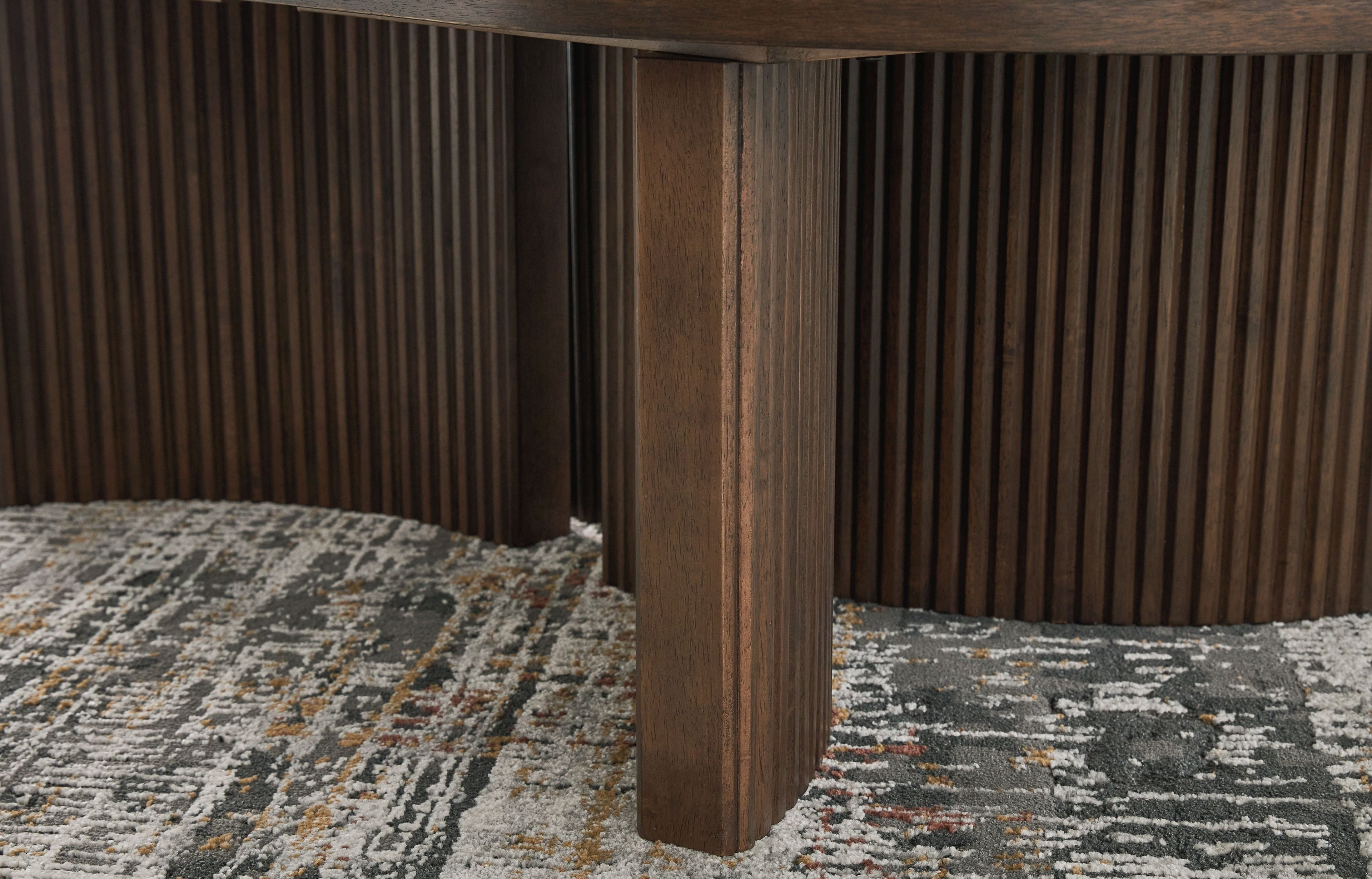 Korestone - Marron foncé - Table basse ovale