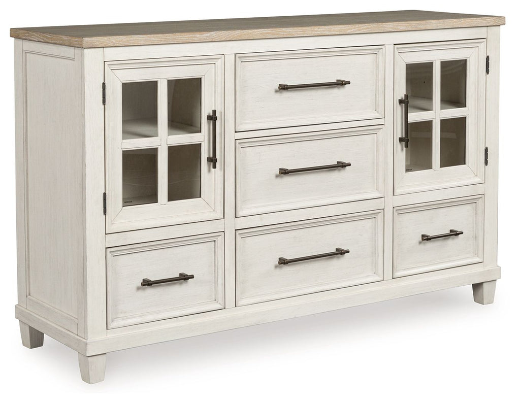 Shaybrock - Blanc antique / Marron - Commode
