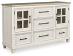 Shaybrock - Blanc antique / Marron - Commode