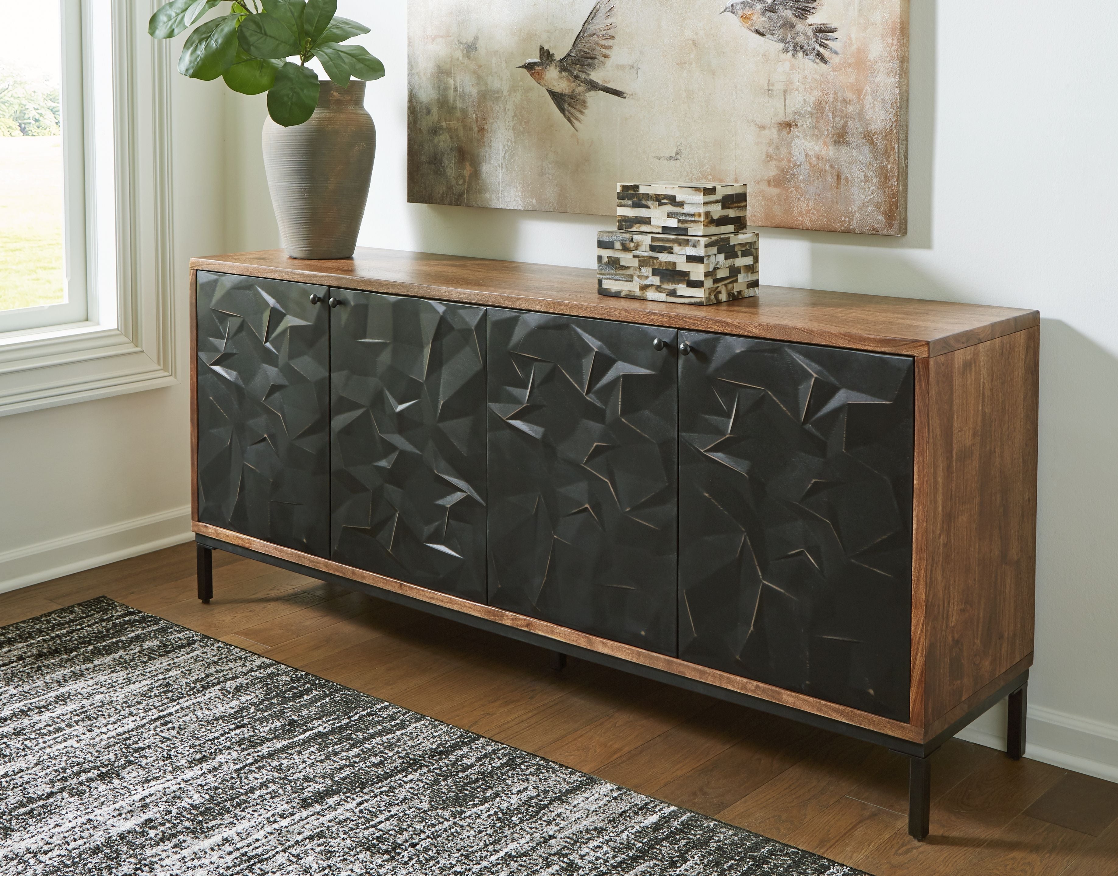 Dorannby - Noir / Brun - Armoire d'appoint