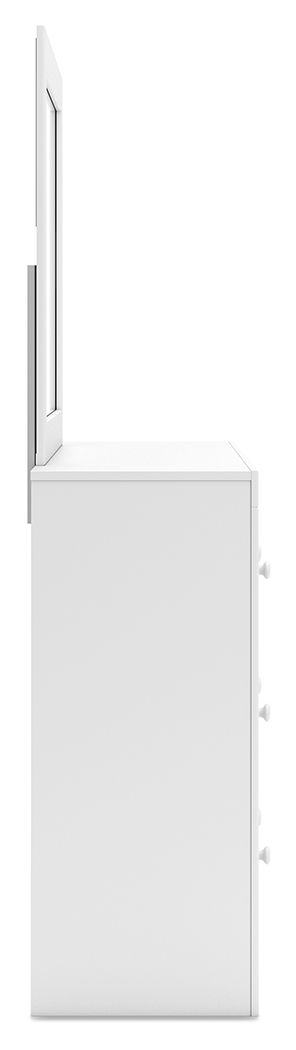Mollviney - Blanc - Commode et miroir