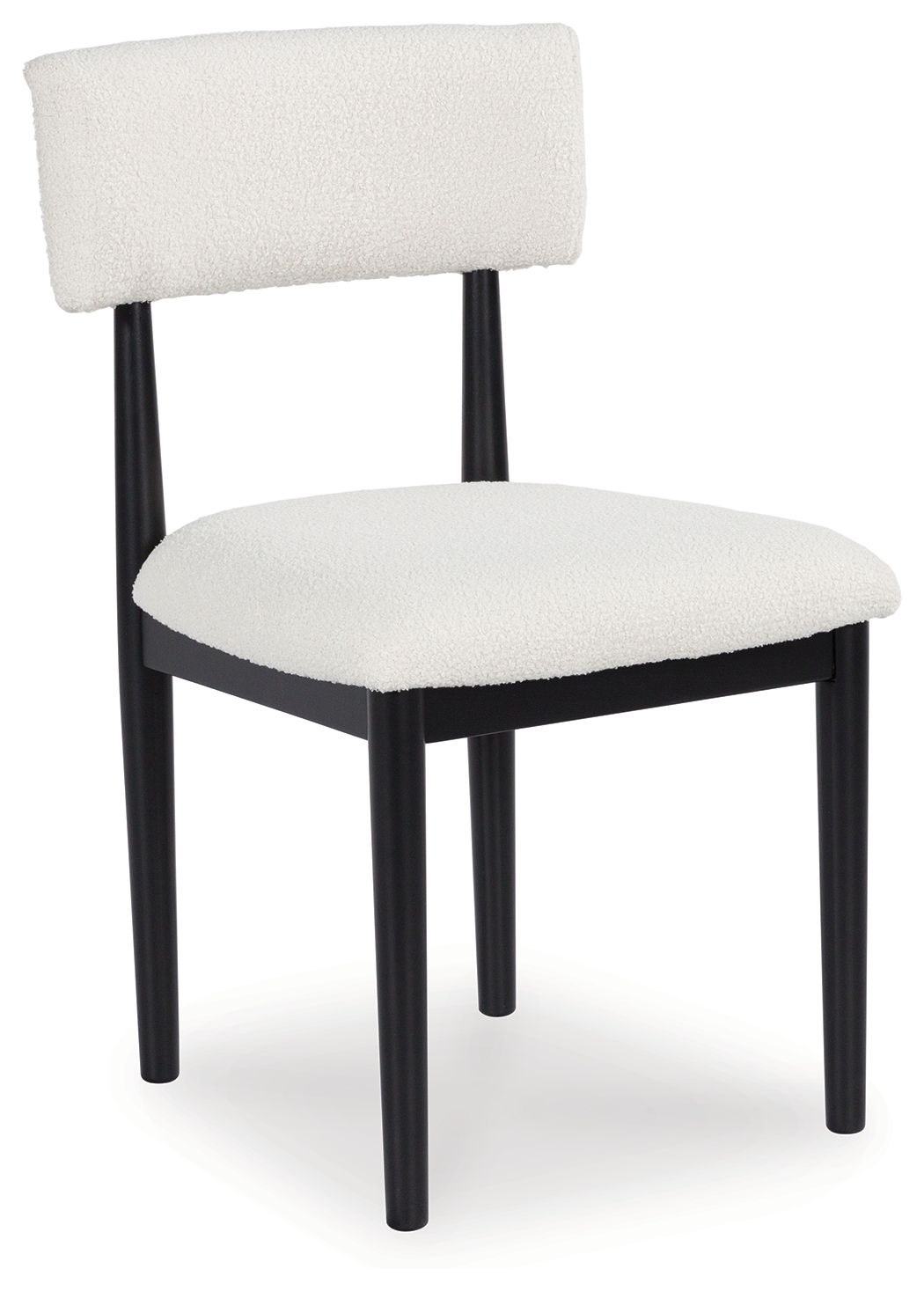 Xandrum - Blanc / Noir - Chaise de salle à manger rembourrée (lot de 2)