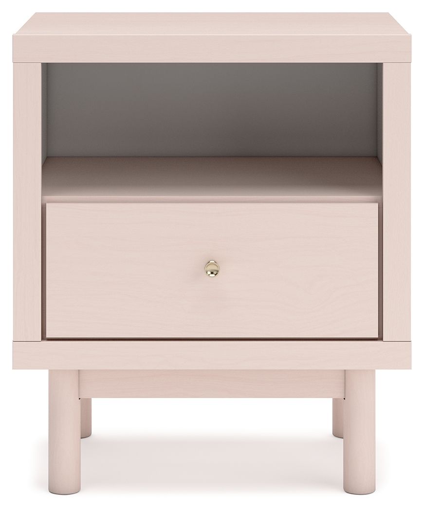 Wistenpine - Blush - Table de chevet à un tiroir