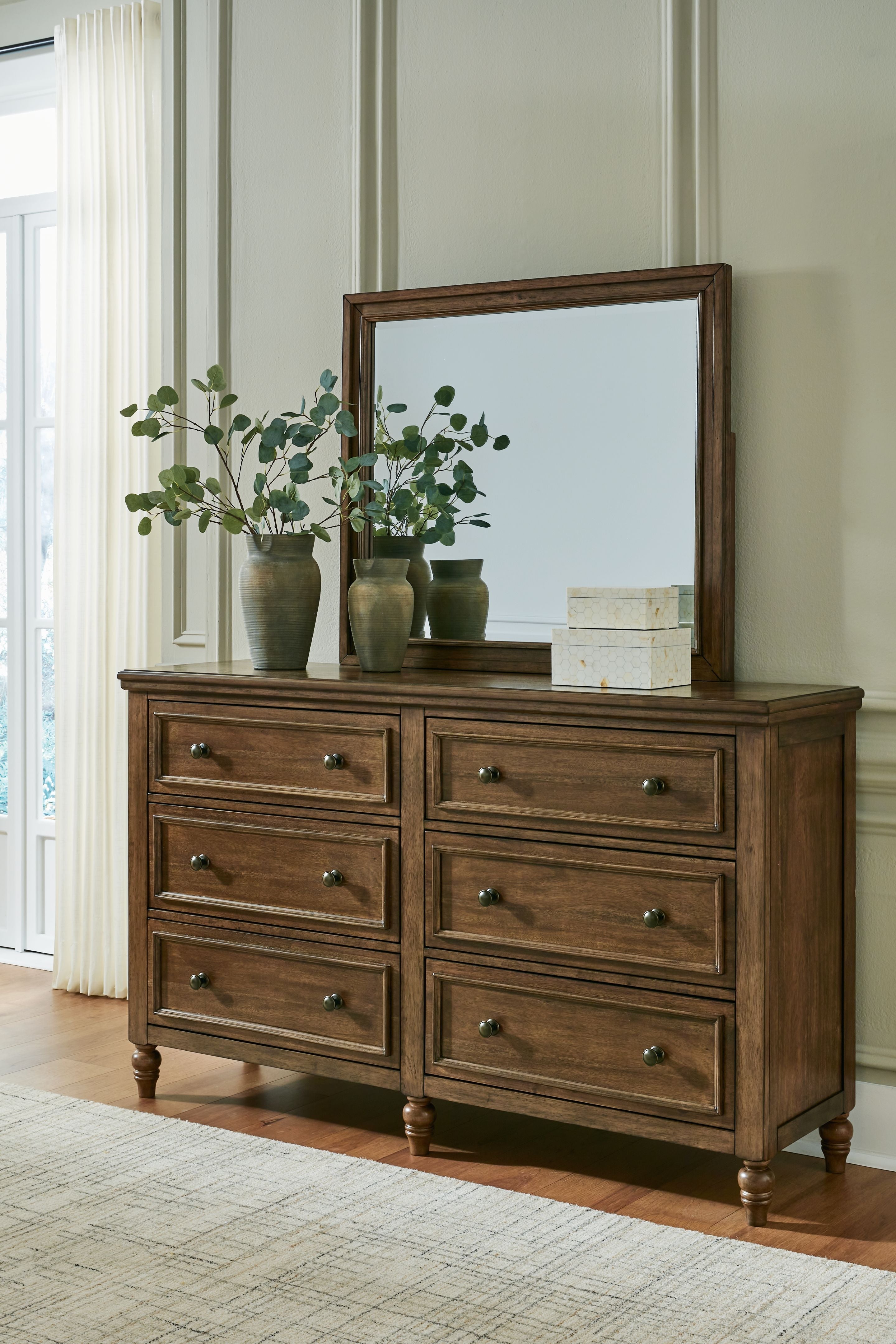 Sturlayne - Marron - Commode et miroir