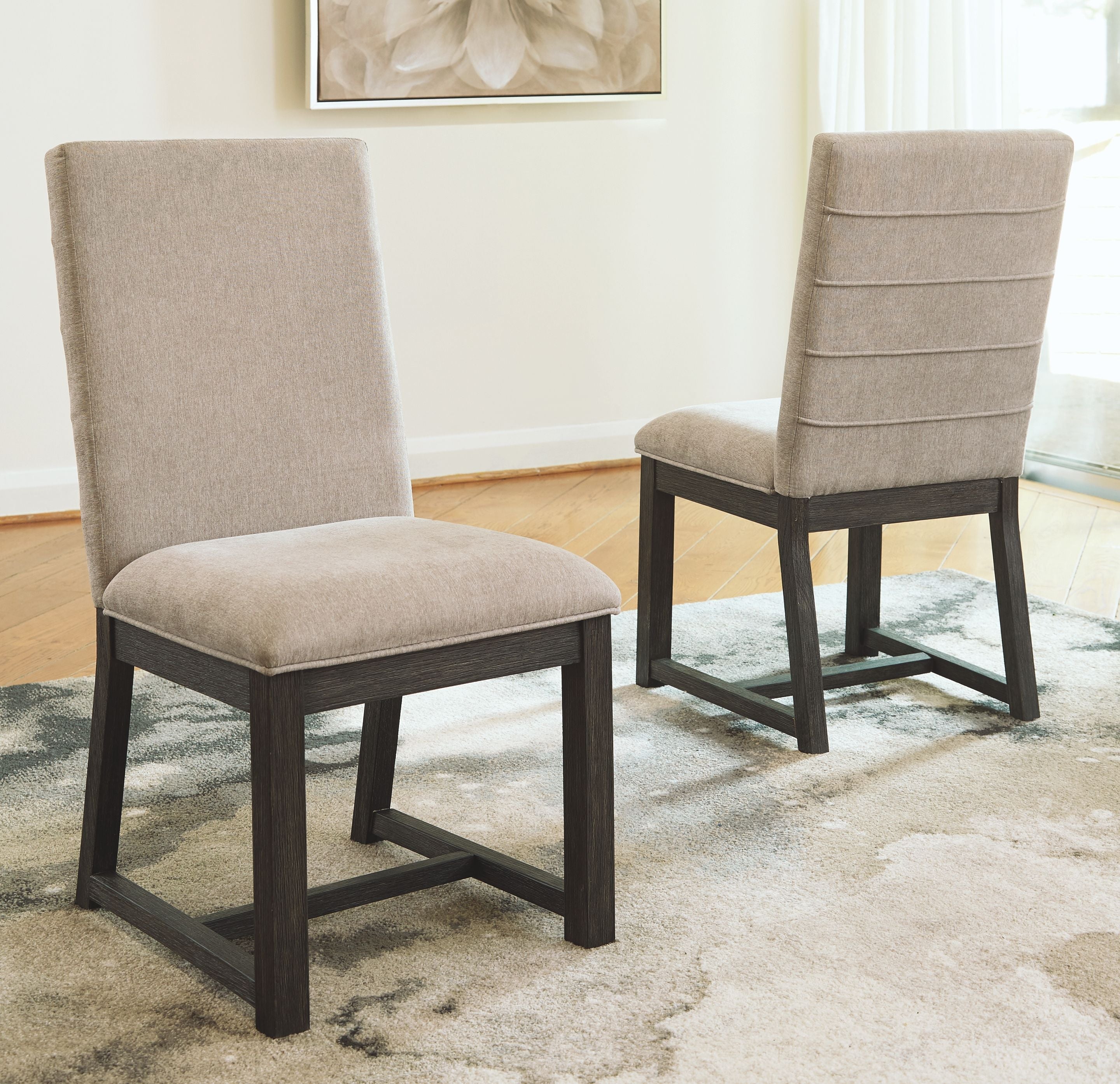 Bellvern - Gris foncé - Chaise de salle à manger (lot de 2)